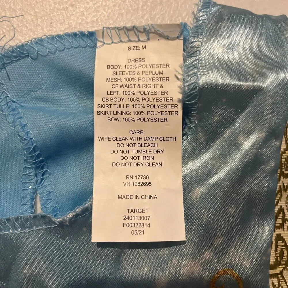 Disney Princess Cinderella Dress Girls SIZE M Blue